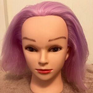 Cosmetology Mannequin Head 10" Light Purple Hair